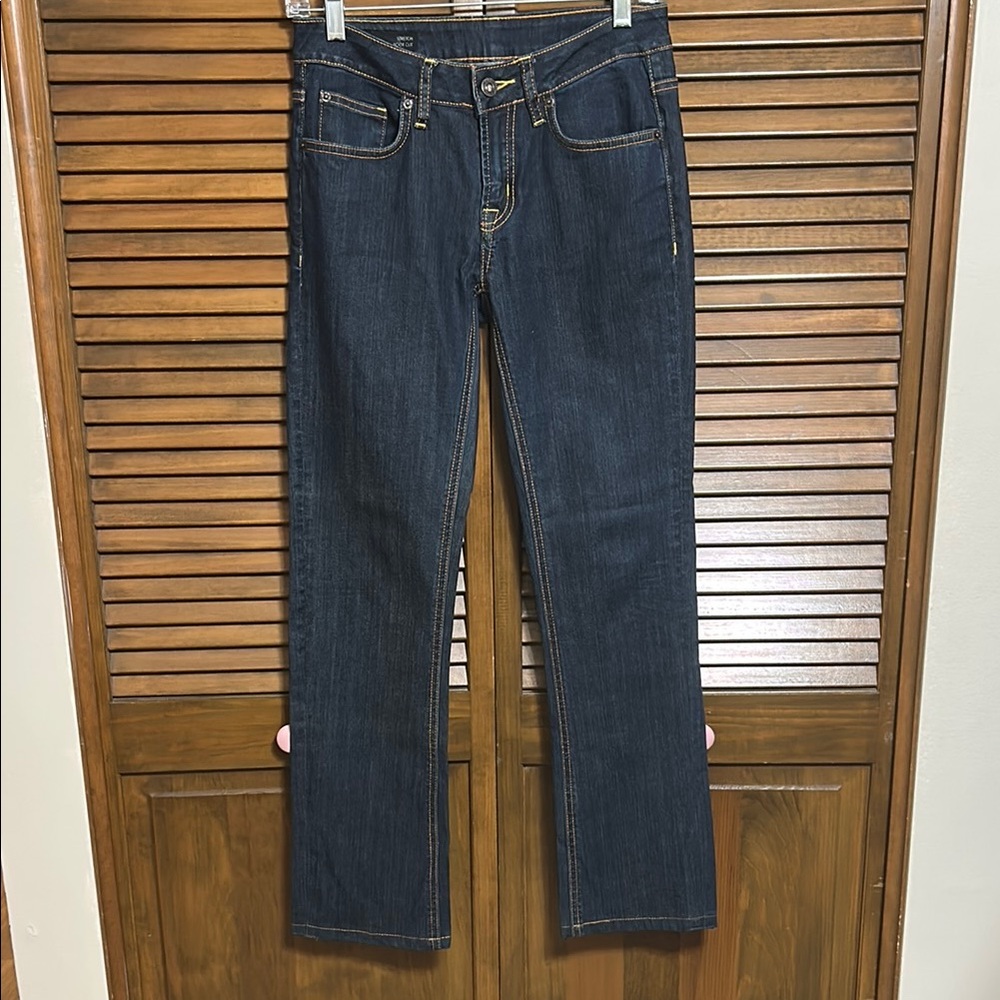 David Bitton Buffalo Mega Regular Rise Stretch Boot Cut Dark Denim Jeans Size 26